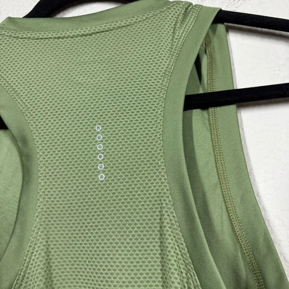 Nike Small Dri-Fit Running Tank City Core Top Olive Green Racerback Activewear - Picture 10 of 10